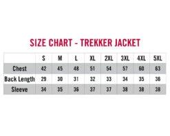 Striker Ice - Trekker Jacket - Black / Gray 7 Striker Ice - Trekker Jacket - Black / Gray -Fishing Equipment Shop 11305X Trekker Jkt Size Chart 1800x1800 35469.1667310162
