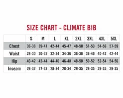 Striker Ice - Men's Climate Bibs - Black 7 Striker Ice - Men's Climate Bibs - Black -Fishing Equipment Shop 21620X Climate Bib Size Chart 1800x1800 53827.1604421304