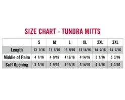 Striker Ice - Tundra Mitts - Black 7 Striker Ice - Tundra Mitts - Black -Fishing Equipment Shop 40520X Tundra Mitt Size Chart 1800x1800 44288.1629913231