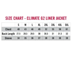 Striker Ice - Men's Climate G2 Softshell Jacket - Black -Fishing Equipment Shop 61425X Climate G2 Jkt Size Chart 1800x1800 16766.1604429815