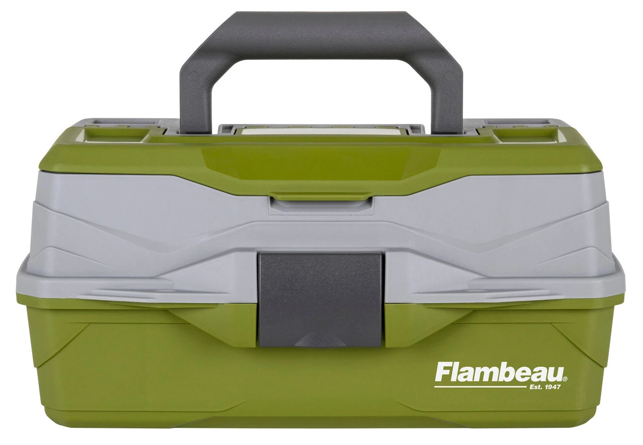 Flambeau 1 Tray Tackle Green/Gray Hard Tackle Box 3 Flambeau 1 Tray Tackle Green/Gray Hard Tackle Box