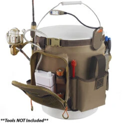 Wild River RIGGER 5 Gallon Bucket Organizer W/Light, Plier Holder & Retractable Lanyard
