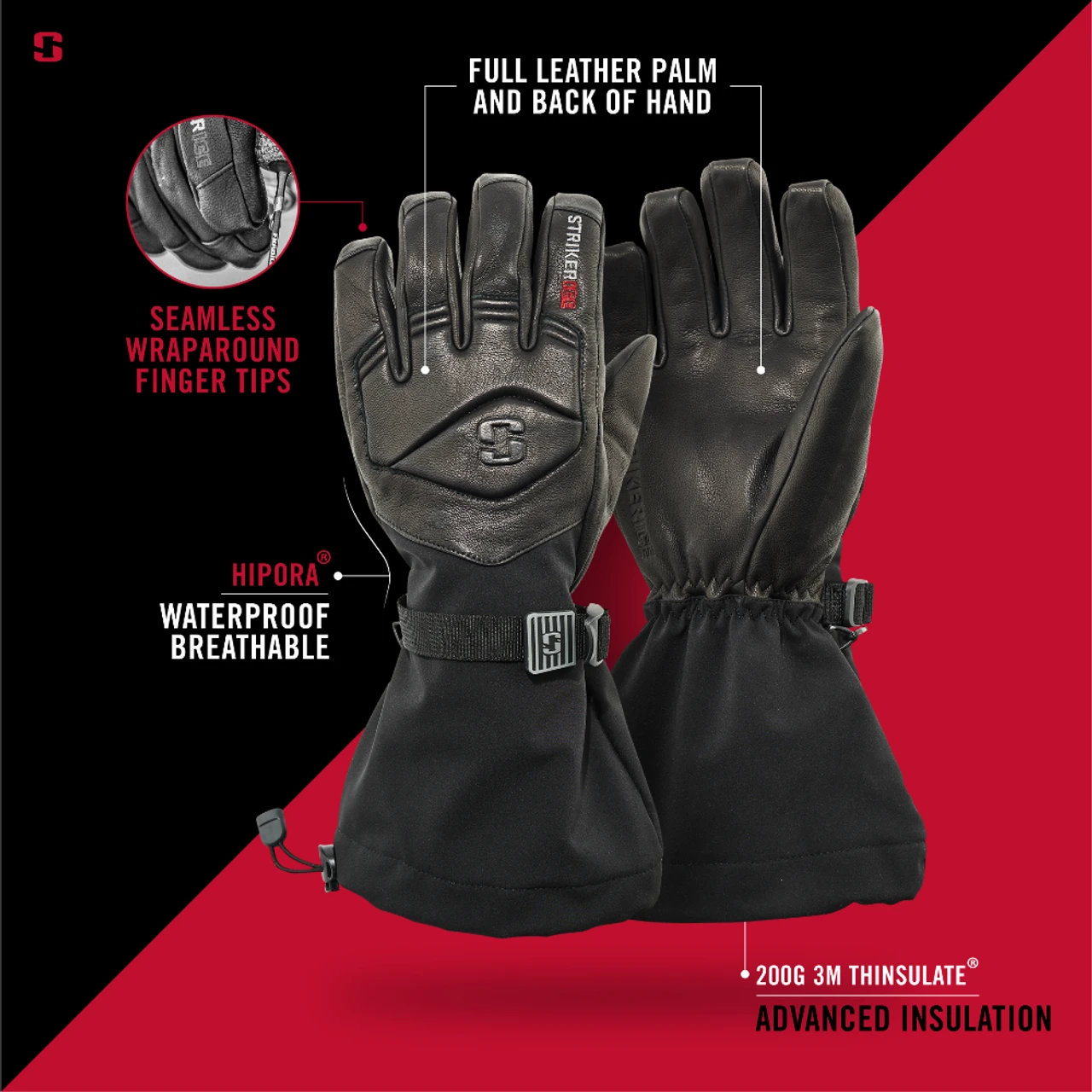 Striker Ice - SI Combat Leather Gloves 5 Striker Ice - SI Combat Leather Gloves - Image 3