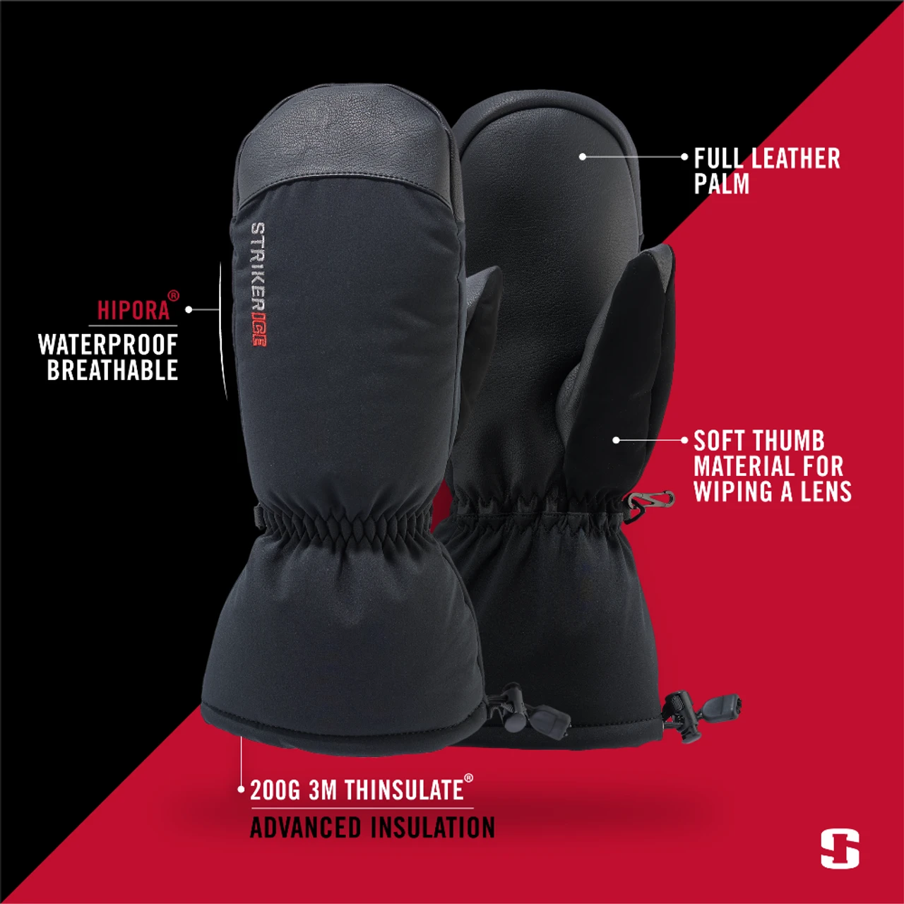 Striker Ice - Tundra Mitts - Black 5 Striker Ice - Tundra Mitts - Black - Image 3