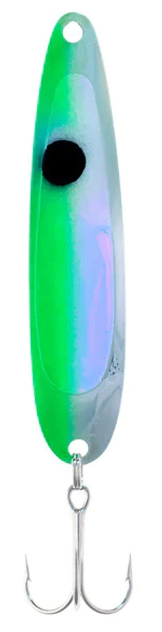 Michigan Stinger Spoons - STANDARD SIZE - S389 - UV Green Tuxedo 3 Michigan Stinger Spoons - STANDARD SIZE - S389 - UV Green Tuxedo