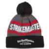 StrikeMaster® Pom Beanie - Black Grey Red 2 StrikeMaster® Pom Beanie - Black Grey Red -Fishing Equipment Shop SMBEANIE2 30106.1601044134