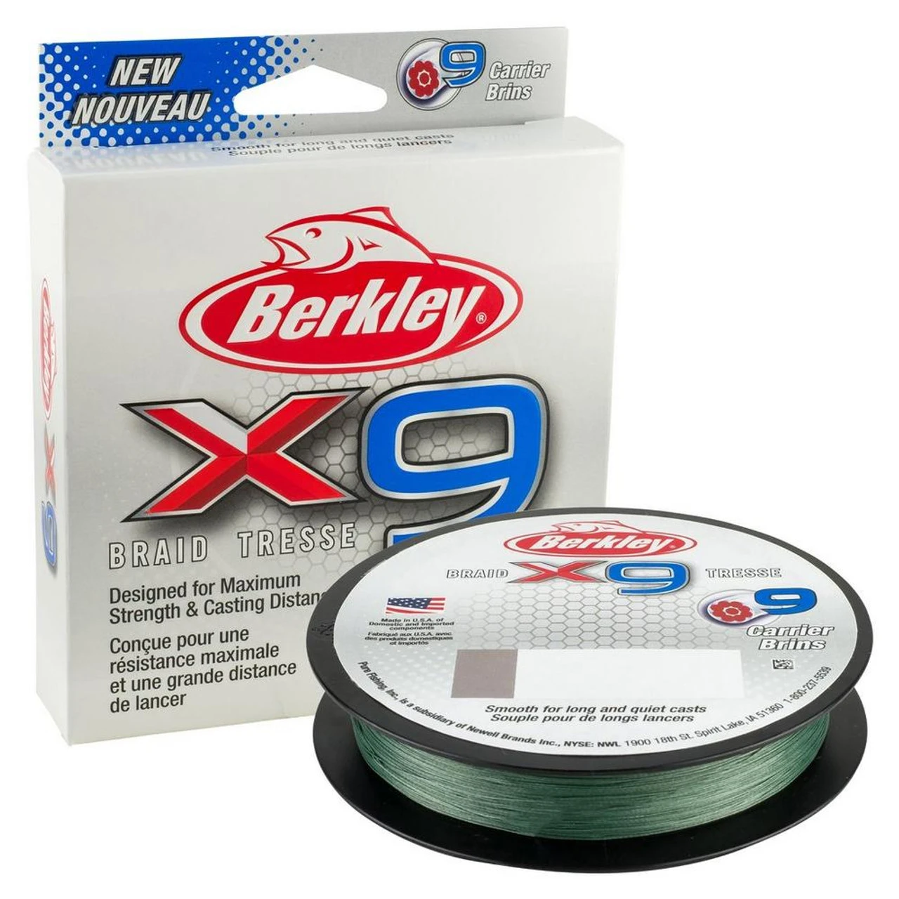 Berkley® X9 Braid 8lb Test | 20 LbC | 9.0kg Low-Vis Green 3 Berkley® X9 Braid 8lb Test | 20 LbC | 9.0kg Low-Vis Green