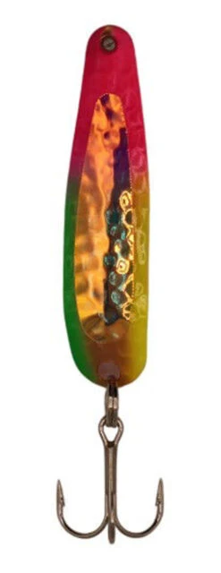 Michigan Stinger Spoons - SCORPION SIZE - XCH341TUV - Copper Hammered - Bite Me Trans UV