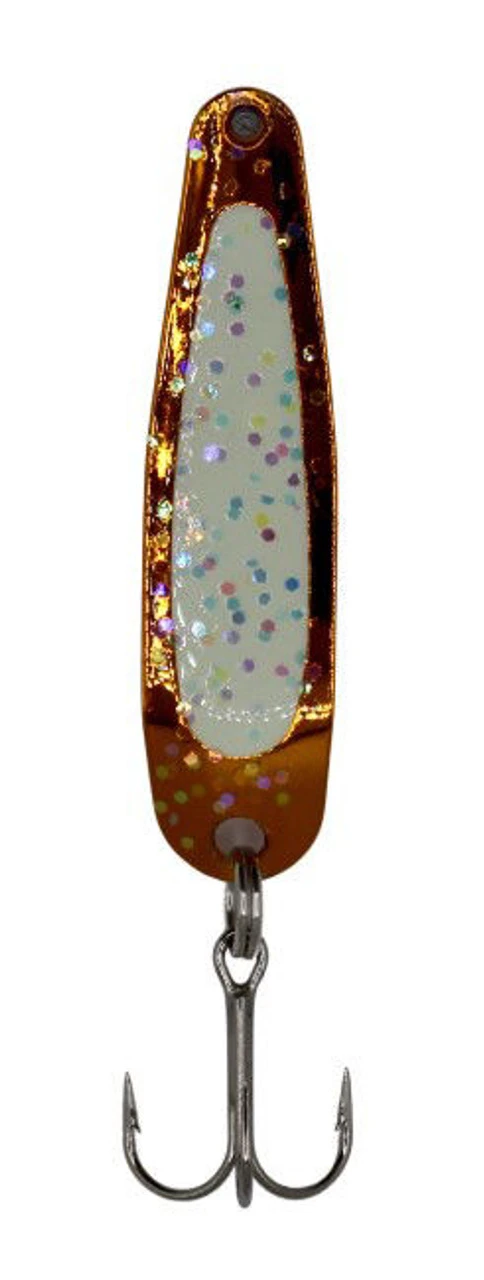 Michigan Stinger Spoons - SCORPION SIZE - XCU330 - Yellow Glitter Glo 3 Michigan Stinger Spoons - SCORPION SIZE - XCU330 - Yellow Glitter Glo