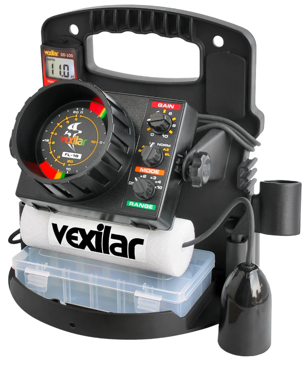 Vexilar FL-18 Pro Pack II & 12 Degree Ice-Ducer™ & DD-100 3 Vexilar FL-18 Pro Pack II & 12 Degree Ice-Ducer™ & DD-100