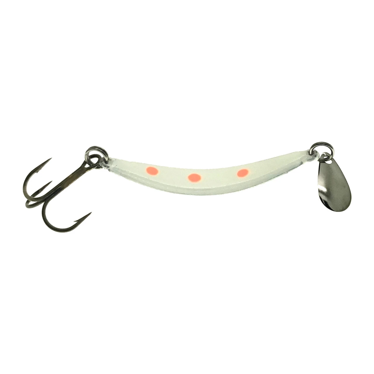 Caty Jigging Spoon - White 3 Dot 3 Caty Jigging Spoon - White 3 Dot